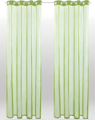 Immagine prodotto di confezione da 2 occhielli Noella trasparenti per tende, dimensioni: 140 x 145 cm (verde)