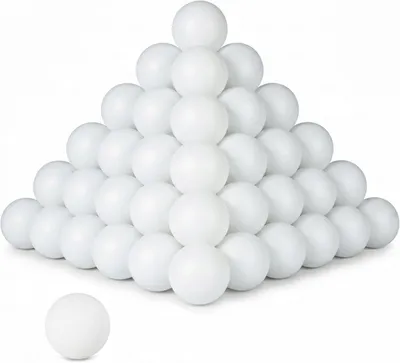 Produktbild von Beer Pong-Bälle – Set mit 96 Stück – Ohne Aufdruck – Kunststoff – Nahtlos – Trinkspiel – Tischtennisbälle – 38 mm – Weiß