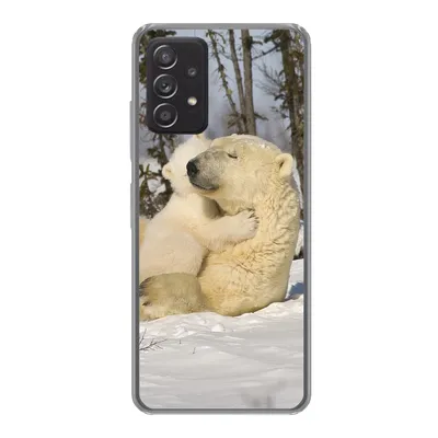 Produktbild von MuchoWow® Handyhülle Schutzhülle Hülle für Samsung Galaxy A53 5G Eisbär - Schnee - Höhle - Jungtier Silikon Softcase Handy Hülle - Schutzabdeckung