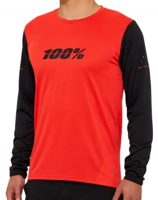 Obrázek produktu pro 100% SPEEDLAB letní cyklistický dres s dlouhým rukávem - RIDECAMP - Červená/černá XL