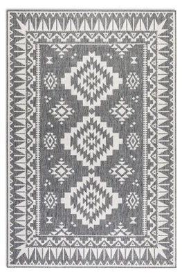 Produktbild von Elle Decoration In- & Outdoor Teppich Wetterfest Dynamic für Terrasse, Silber