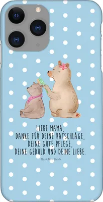 Produktbild von Mr. & Mrs. Panda Iphone 11 Pro Handyhülle Bär Kind - Blau Pastell - Geschenk, Bären, Premium Kunststoff, Mutter, Muttertag, Mama, Handy Case