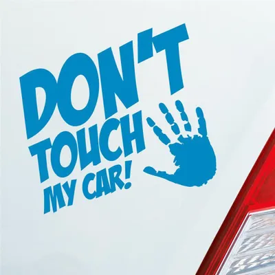 Produktbild von Auto Aufkleber Dont touch my car JDM 10x10 cm Hellblau Sticker Heckscheibenaufkleber