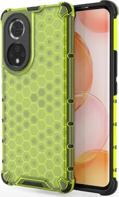 Produktbild von Mobigear Honeycomb  HONOR 50 Hülle Hardcase Backcover Stoßfest - Grün