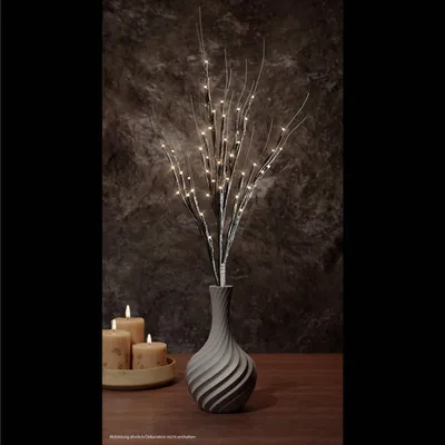 Produktbild von LED Lichterzweig Lichterkette Dekozweige 54 LEDs Batterie schwarz