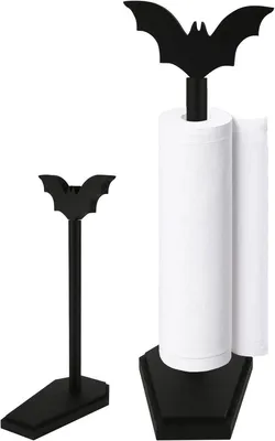 Fledermaus Papierhandtuchhalter - Holz Halloween Dekoration - Schwarz - Papierhandtuchhalter für Badezimmer und Küche