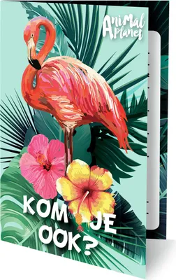 Zdjęcie produktu dla Zaproszenia Tierplanet Flamingo, 6 szt.