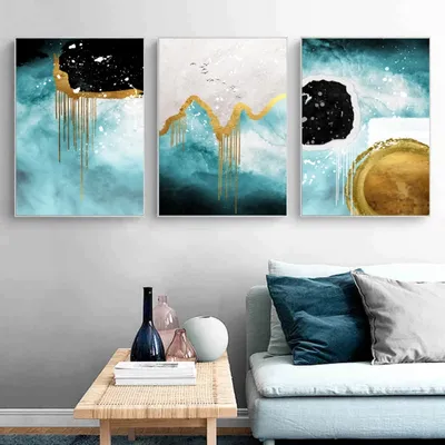 Produktbild von TPFLiving Kunstdruck LW-439 (OHNE RAHMEN) Poster - Leinwand - Wandbild - Hochauflösender Giclée-Druck, langlebig und hochwertig - Abstrakte Strukturen - Wanddeko Wohnzimmer -  - Größe: 60x80cm