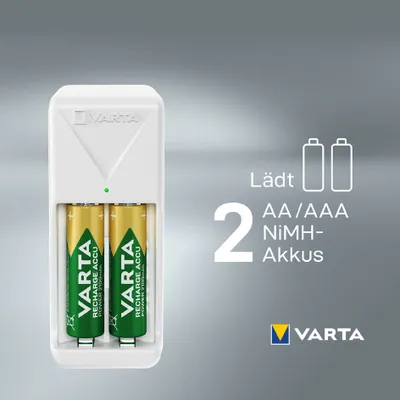 Produktbild von VARTA Ladegerät Mini Charger weiß bestückt AA