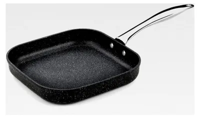 Produktbild von Mineral | Quadratischer Grill, 24 cm, geschmiedetes Aluminium, Stein, für Induktion geeignet