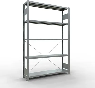 Produktbild von Schulte Fachbodenregal MULTIplus250 Stecksystem | Grundregal | HxBxT 200x130x30cm | 5 Ebenen | Fachlast 250kg | Verzinkt