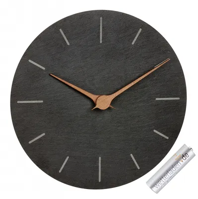 Produktbild von TFA 60.3068 analoge Schiefer Wanduhr 250 mm Quarzuhr geräuscharm