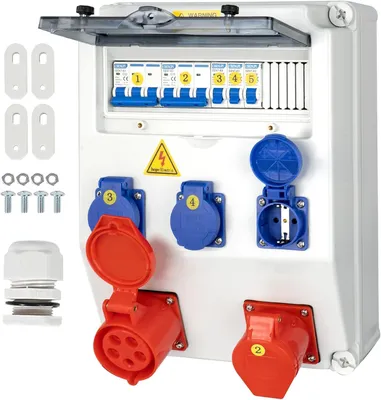 Produktbild von Stromverteiler – IP65, wasserdichter Stromverteiler mit Schutzschalter – Anschlussdose