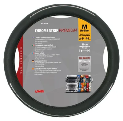 Produktbild von Lampa Lenkradabdeckung/Lenkradbezug "Chrome Strip", Ø 44/46 cm