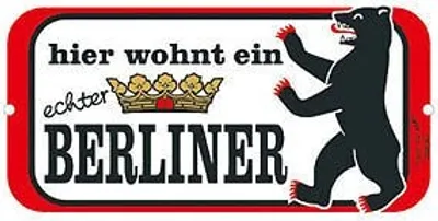 Produktbild von Hinweisschild Tür - Hier wohnt ein Berliner - 308142