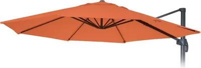 Produktbild von Sonnenschirmbezug HWC-A96, 8 Streben rund Ø3m 220g/m² Polyester, Ersatz-Bezug z.B. für Ampelschirm HWC-A96  terracotta