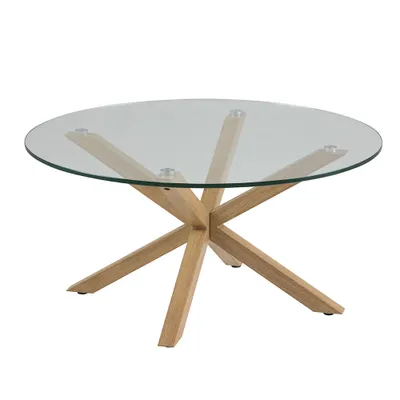 Produktbild von Actona Heaven Couchtisch Stahl/Glas Ø82x40 cm