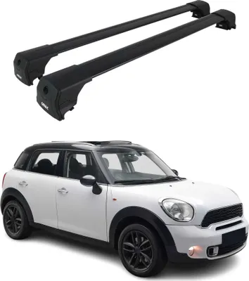 Image de Barres De Toit pour Mini Cooper Mini CountryMan 2010-2016 SUV Alu Noir ABE