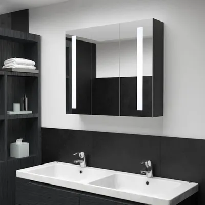 Produktbild von vidaXL LED-Spiegelschrank fürs Bad 89x14x62 cm