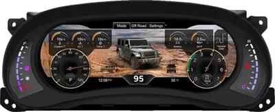 Zdjęcie produktu dla Cyfrowy pulpit nawigacyjny, wyświetlacz 12,3 cala, do Jeep Wrangler 2011-2017, Jeep typu B