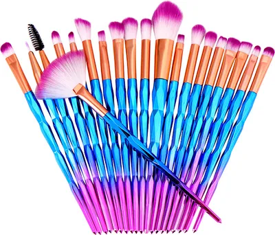 Produktbild von Make up Pinsel 20 Teile Pinsel Set Professionelle Kosmetik Schminkpinsel Multifunktion Kunstpinsel für Foundation Puder Rouge Lidschatten Violet Retoo