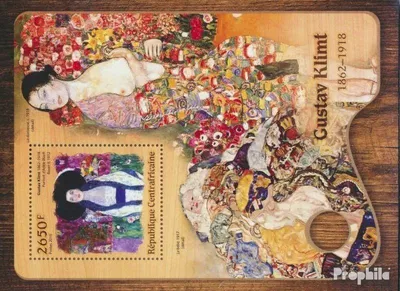 Produktbild von Briefmarken Zentralafrikanische Republik 2016 Mi Block 1525 (kompl. Ausgabe) postfrisch Gustav Klimt