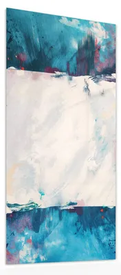 Produktbild von Glasbild 30x60cm in XXL für Wohnzimmer, Schlafzimmer Motiv Abstrakte Kunst Form