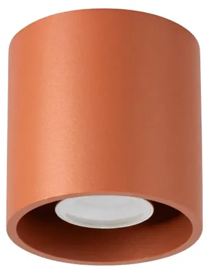 Zdjęcie produktu dla Plafon ORBIS 1 ochra czerwona 1xGU10 10W aluminium 10x10x10cm Sollux Lighting