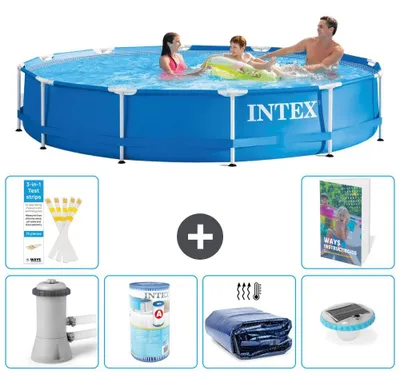 Imagen del producto de Piscina de estructura, modelo Rund - 366x76 cm - 5 piezas, acero S275