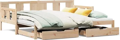 Obrázek produktu pro vidaXL Rozkládací denní postel se zásuvkami bez matrace 80x200 cm