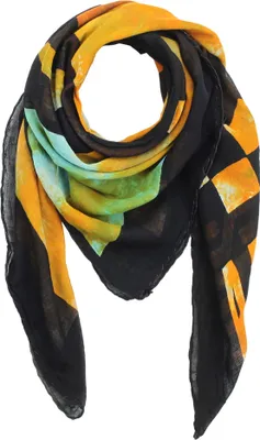 Produktbild von Baumwolltuch - SKA - schwarz - tiedye - quadratisches Tuch