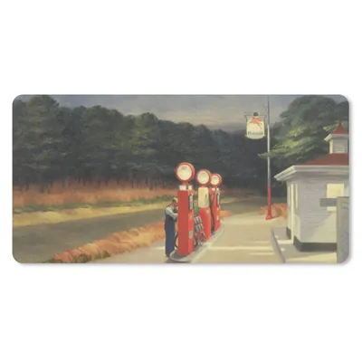 Produktbild von MuchoWow® Mauspad Mousepad Benzin - Edward Hopper 60x30 cm - Mousepads - Maus Mat - Pad - Mausunterlage - Nachhaltig