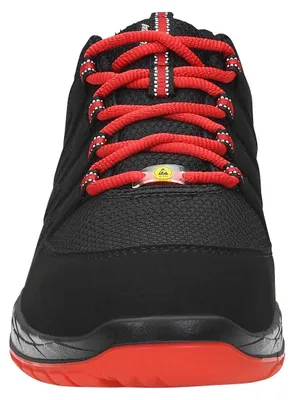 Produktbild von ELTEN Sicherheitsschuhe MADDOX black-red Low ESD S3, Herren, Textil, Stahlkappe, leicht, sportlich, Schwarz/Rot, Größe: 48