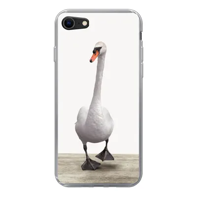 Produktbild von MuchoWow® Handyhülle Schutzhülle Hülle für iPhone 8 Schwan - Tiere - Vogel - Jungen - Mädchen - Kinder Silikon Softcase Handy Hülle - Schutzhaube