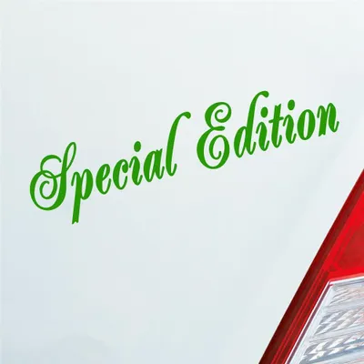 Produktbild von Auto Aufkleber Special Edition Car Tuning Motorrad 15x4 cm Hellgrün Sticker Heckscheibenaufkleber