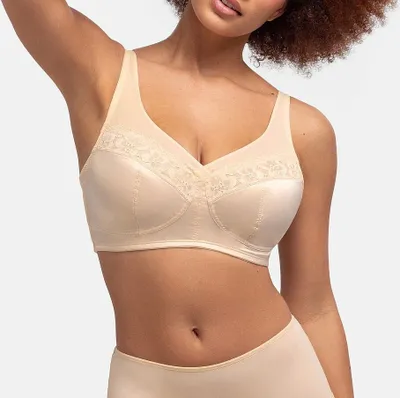 Produktbild von Dorina | Minimizer BH ohne Bügel | BH Teagan D001942, BH ungefüttert (BH Größe: 85E / Farbe: beige)