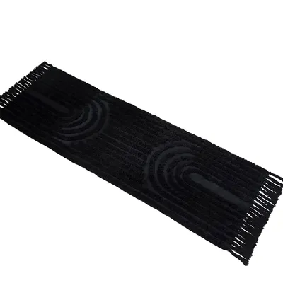 Produktbild von Fußmatte,Sauberlaufmatte,Wasserabsorbierend und atmungsaktiv, Baumwolle ist schmutzabweisend und für Schlafzimmer,Küchen geeignet,Schwarz,60*180cm