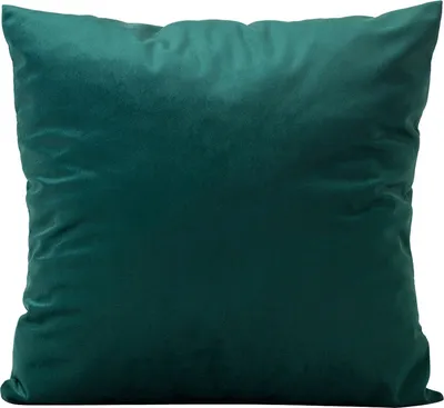Produktbild von Kissenhülle - 50 x 50 cm - Dunkelgrün - Polyester - Samtoptik