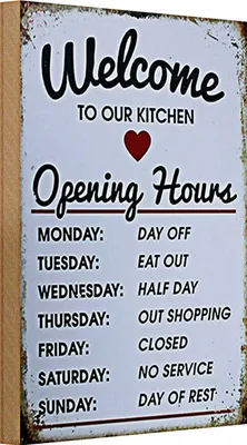 Produktbild von Holzschild Spruch 20x30cm welcome to our Kitchen Opening