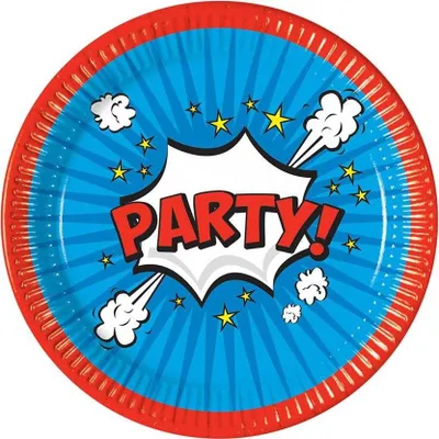 Zdjęcie produktu dla Talerzyki papierowe Boom Party 23cm 8szt - Godan