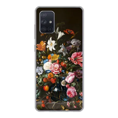 Produktbild von MuchoWow® Handyhülle Schutzhülle Hülle für Samsung Galaxy A51 Vase mit Blumen - Jan Davidsz de Heem - Kunst Silikon Softcase Handy Hülle - Schutzabdeckung