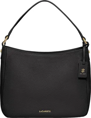 Produktbild von Lazarotti Leder Schultertasche Umhängetasche Bologna Leather Hobo Black schwarz