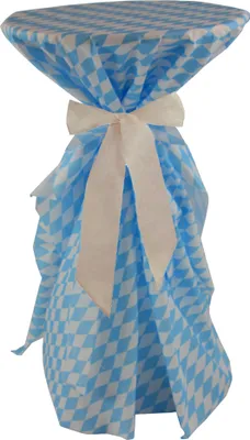 Produktbild von Stehtischüberwurf, bayern, für Tische bis 70cm Ø Schleifenband: Creme