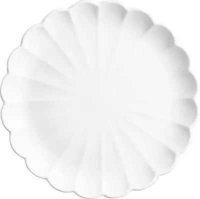 Image de Assiettes ondulées Olympia Bloom blanches 276 mm (4 pièces)