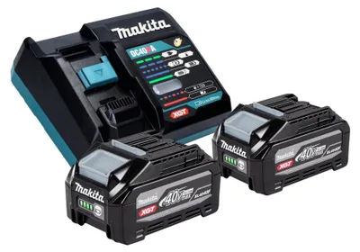 Produktbild von Makita Power Source Kit 2x BL 4040 F Akku 40 V max. 4,0 Ah XGT ( 2x 1910N6-8 ) + DC 40 RA Ladegerät ( 191E07-8 )