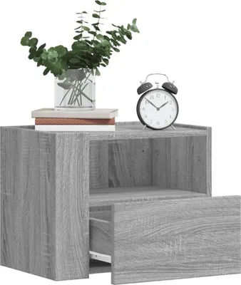 Obrázok produktu pre vidaXL Nástenný nočný stolík sivý Sonoma 45x30x35 cm