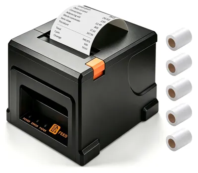 Thermischer POS-Drucker 80 mm, 300 mm/s, 5 Rollen