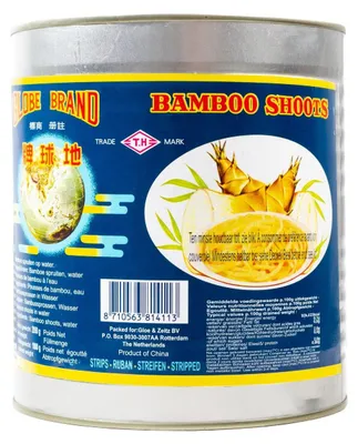 Produktbild von Globe Bambussprossen geschält 2950 g – Frische, knackige Bambussprossen, vorgekocht, ideal für asiatische Gerichte