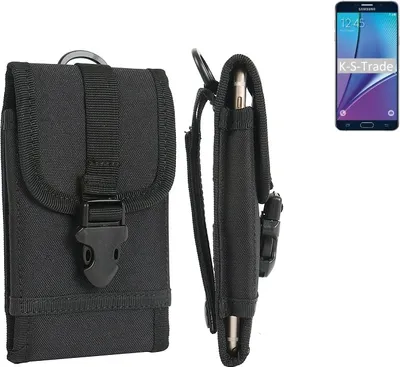 Produktbild von K-S-Trade Handyhülle kompatibel mit Samsung Galaxy Note 5 Gürteltasche Holster Handytasche Gürtel Tasche Schutzhülle Robuste Handy Schutz Hülle