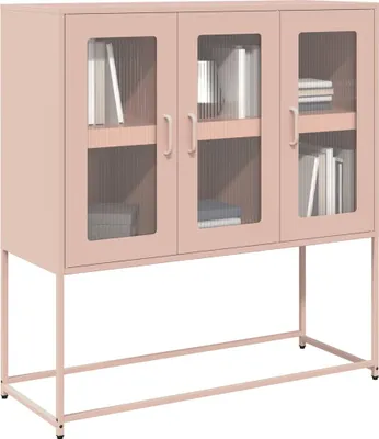 Produktbild von "2026 Promotion" Sideboard Wohnzimmer - Rosa 100,5x39x107 cm Kaltgewalzter Stahl - Kommoden CC31254